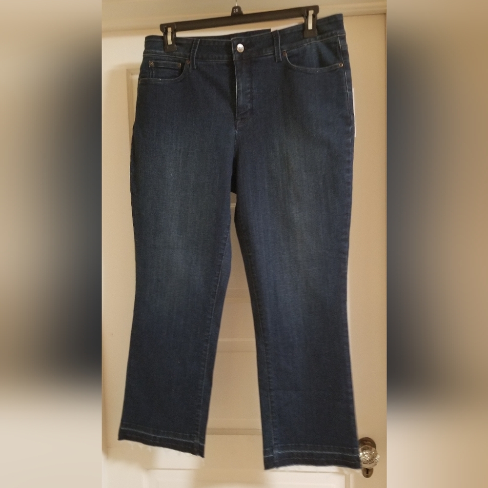 NWT NYDJ Marilyn Straight Ankle Jeans with Lift X Tuck Technology Size 16